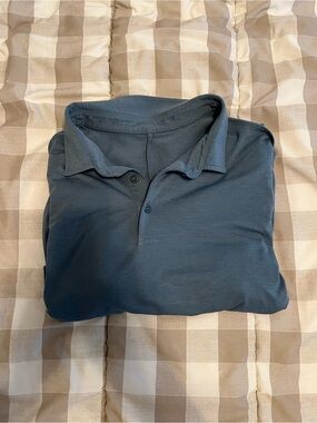 Lululemon Evolution Men's Long-sleeve Polo Shirt - Slate Blue